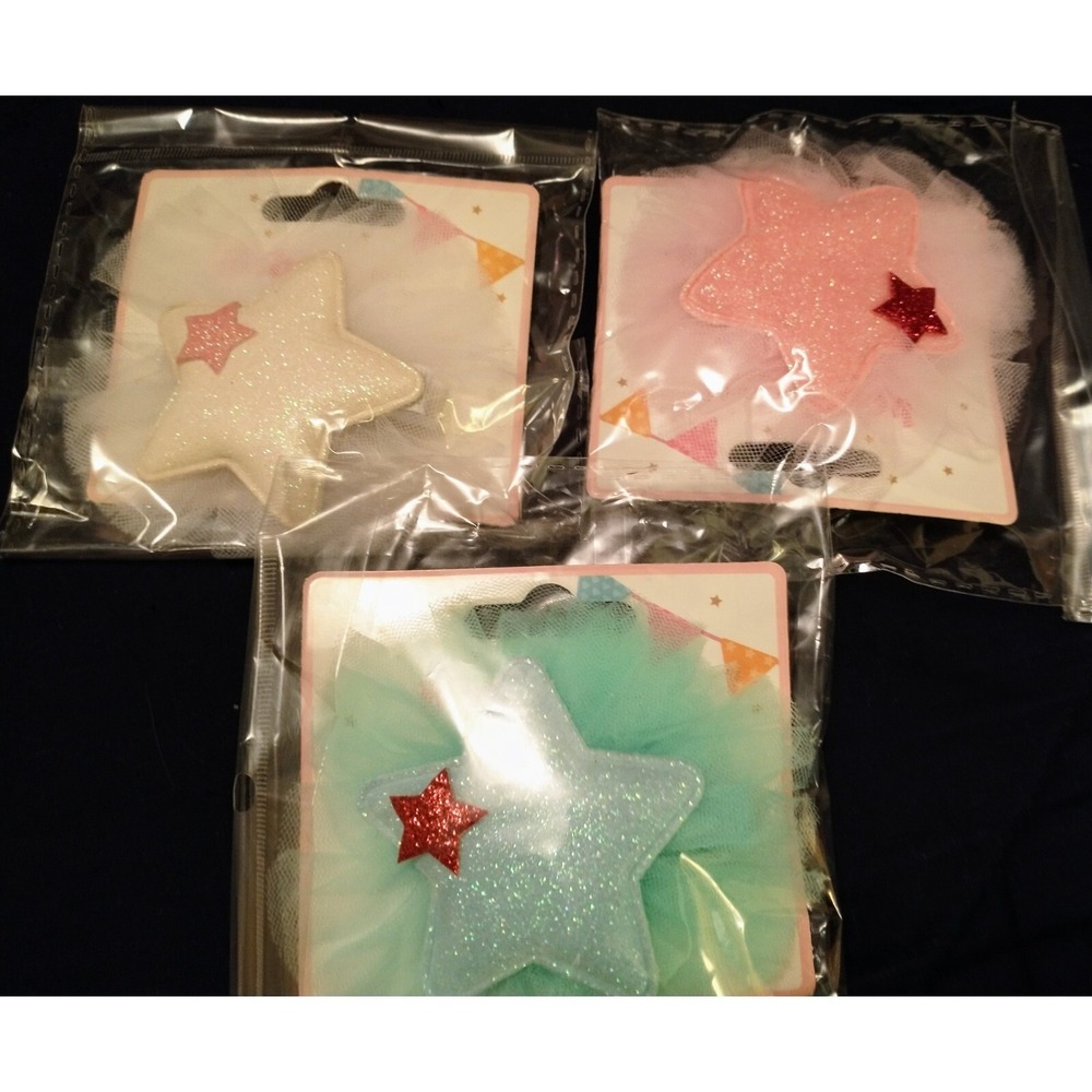 Baby Star Sparkle Infant/Girls Hair Clips Gift Set Pack of 3 D'Bello Accessories